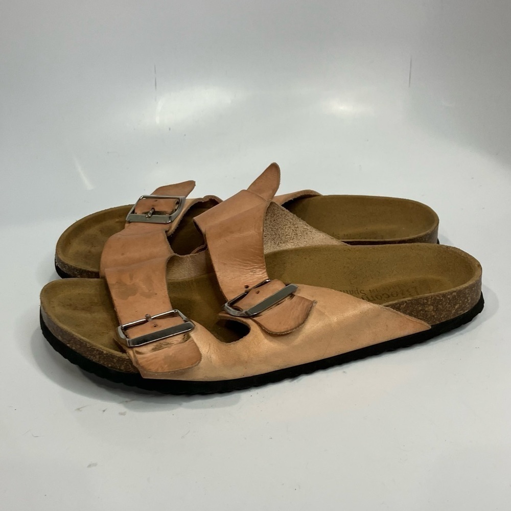Biocomfort 2 strap sandals peach‎ leather straps size 38